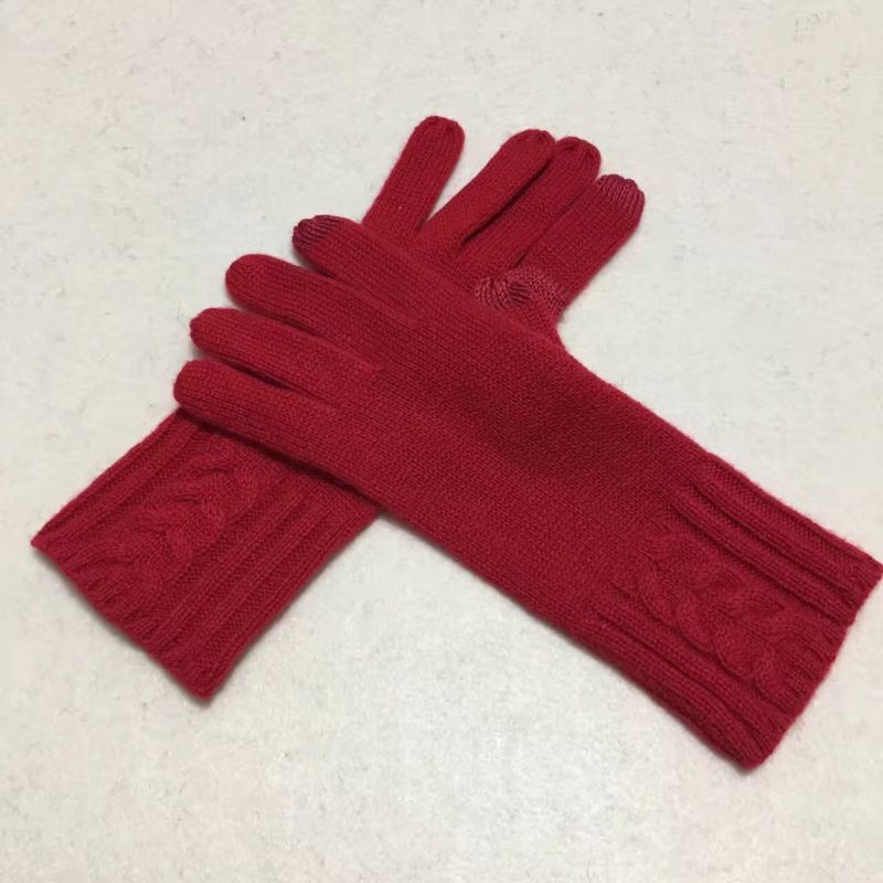 Pure Cashmere Glove Wine Black Winter Fashional Glove